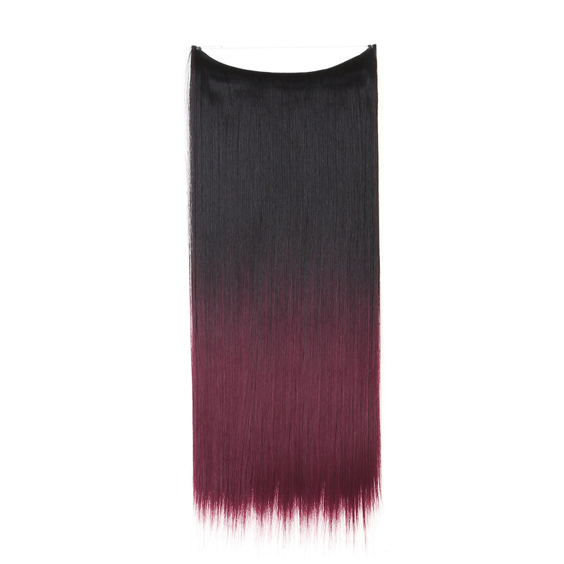 Women's One-piece Adjustable Invisible Straight Multi-color Gradient Hair Extension Fishline