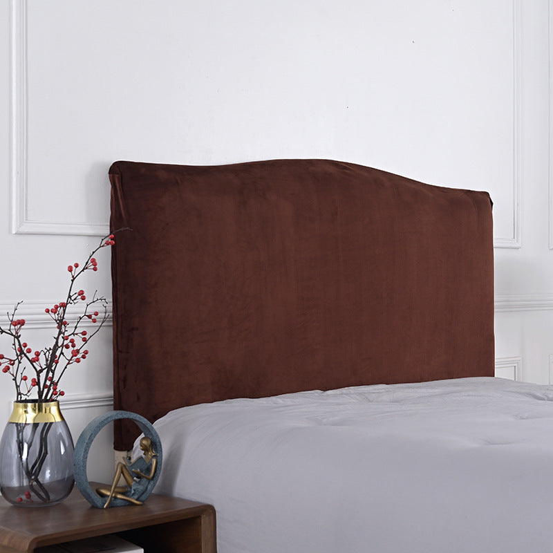 Household Solid Color Elastic Dustproof Bedside Protective Cover