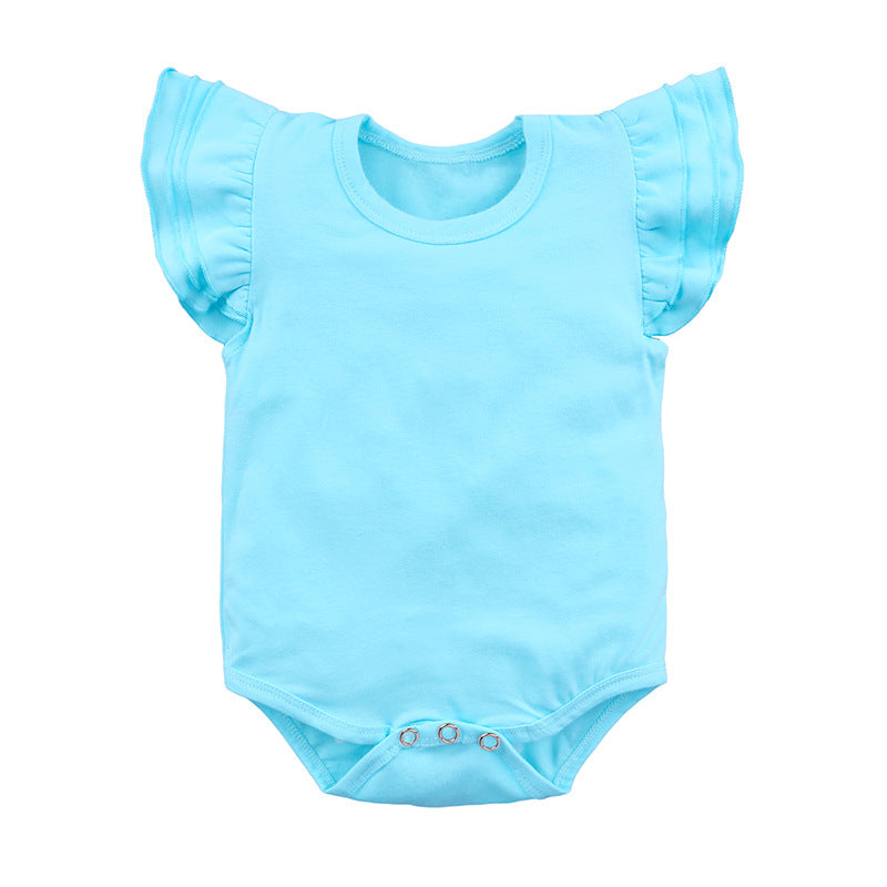 Roupa de Criança, Fato de Bebé com Folhos em Cores Doces