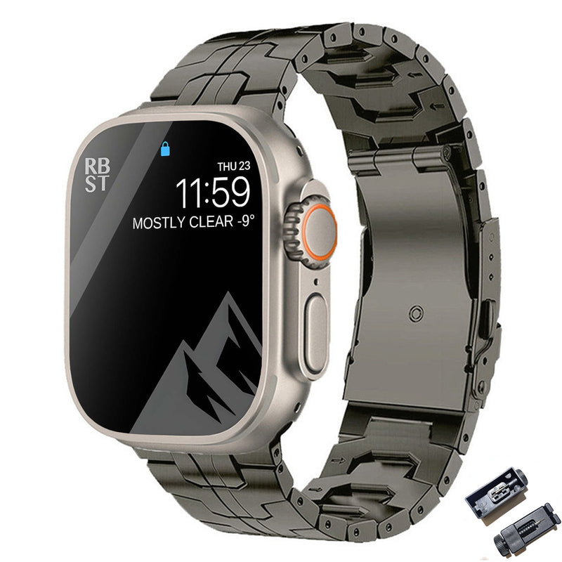 Passend für Titanlegierung Uhrenarmband Iron Man Sicherheitsverschluss Titanarmband Metallarmband