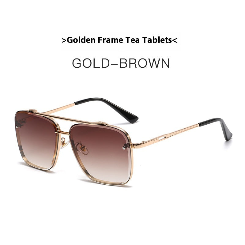 Modische, schlichte Doppelsteg-Sonnenbrille
