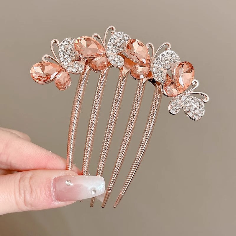 Schmetterlings-Steckkamm mit Strass für Hochsteckfrisuren