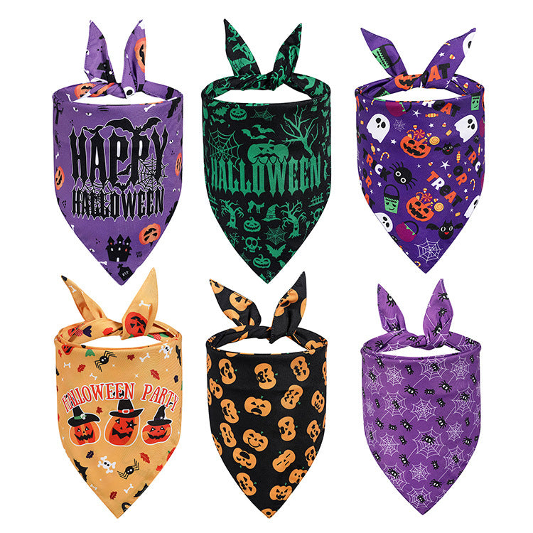 Lenço Triangular de Halloween para Animais de Estimação