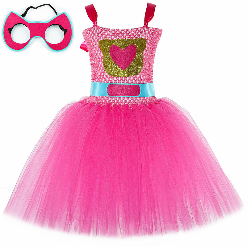 Super Cat Dress Children Cartoon Tulle Skirt Performance Wear