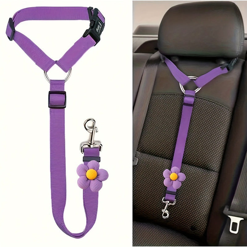 Arnês para carro para animais de estimação, corda, anel, carro, elástico, reflexivo, trela