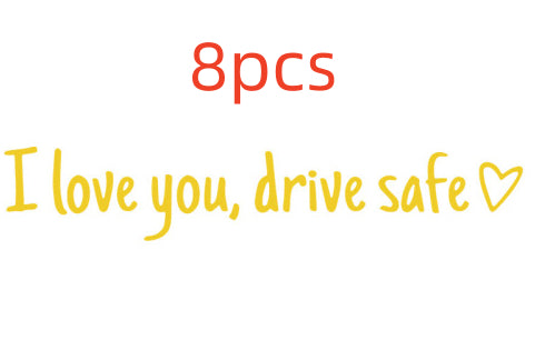 Safe Driving Waterproof Vinyl Bumper Stickers Car Universal Rearview Mirror Decorative Sticker