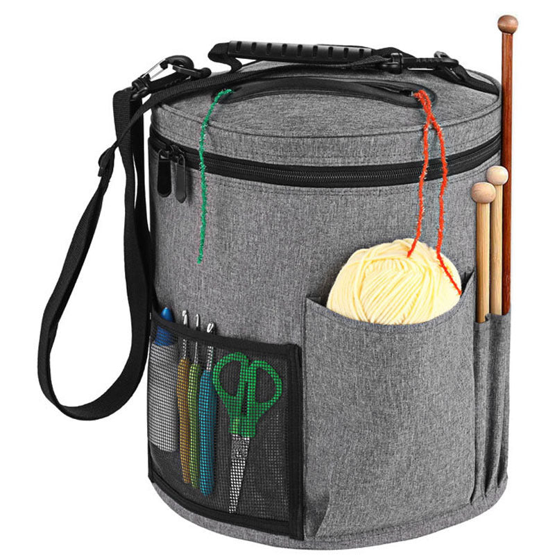 Purple Wool Storage Drum Bag