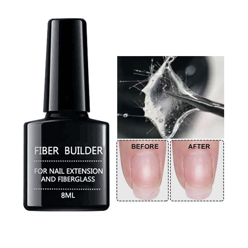 Gel de Construção de Fibra para Unhas, Secagem Rápida, Reparação de Unhas Partidas, Gel UV Soak Off