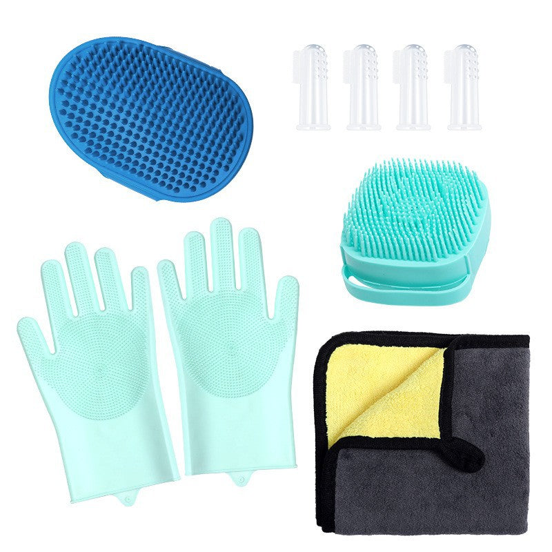 Luvas de Banho para Animais de Estimação Conjunto de Acessórios de Banho para Cães