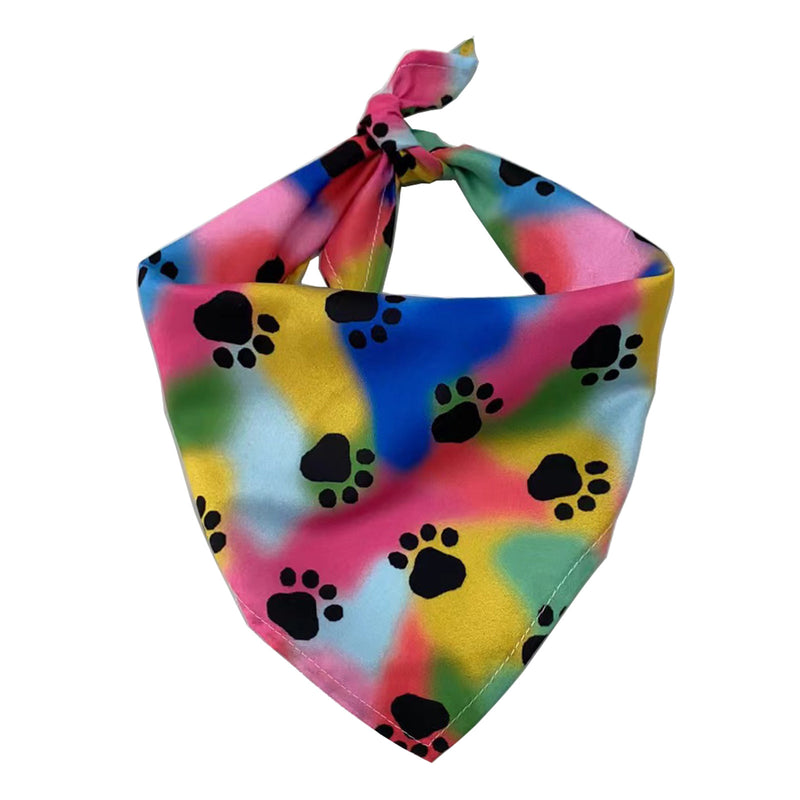Toalha triangular de camada única com padrão de cão e gato