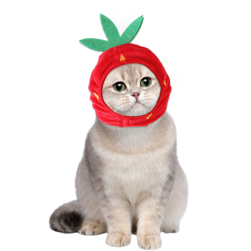 Divertido disfarce de cão e gato, gorro quente, adereço para fotos, acessório de cabeça