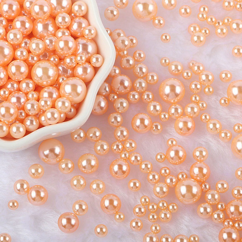 Mixed Size Non-hole Color Plastic Beads DIY Ornament Accessories