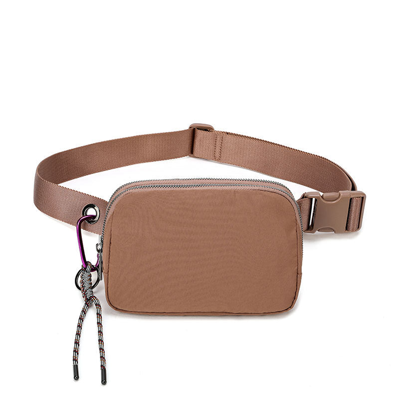 Bolsa de cintura impermeável em nylon de camada dupla para desporto e lazer