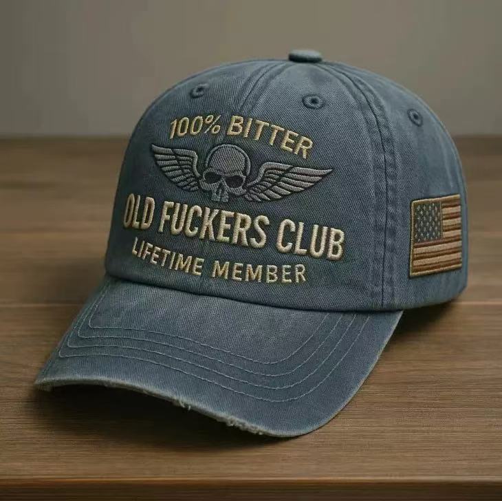 Vintage Baseballcap aus reiner Baumwolle mit Stickerei vom Old Guys Club