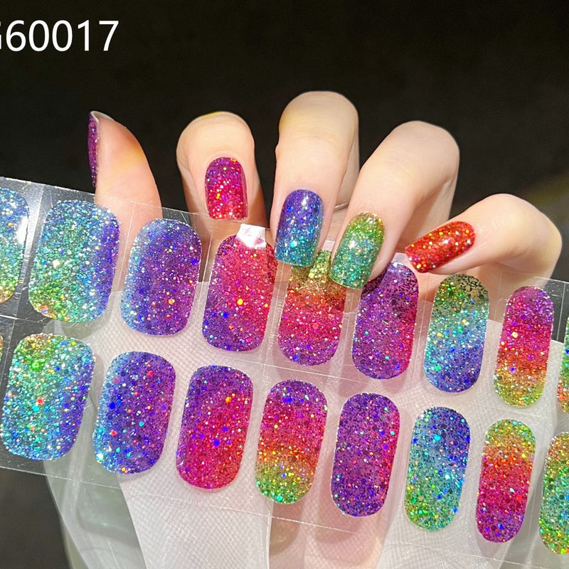 Blush Nail Stickers Uv Semi-baked Gel