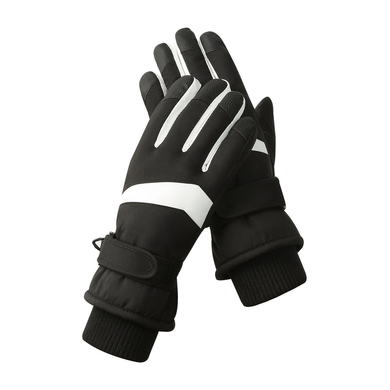 Men's And Women's Outdoor Cycling Can Touch The Screen Warm Plus Velvet Gloves