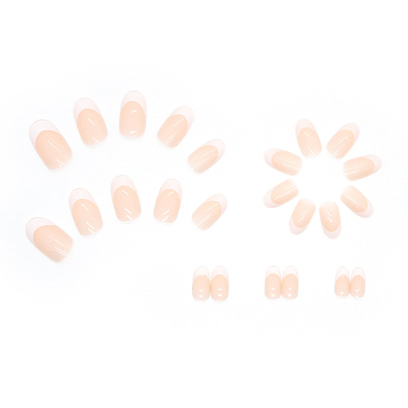 White Toned Minimalist Subtly Alluring French Style Press On Nails