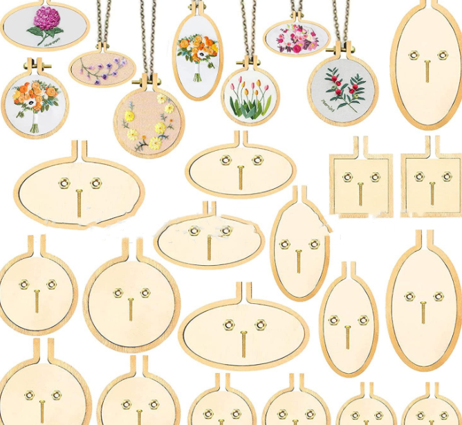 Wooden Mini Embroidered Stretch Jewelry