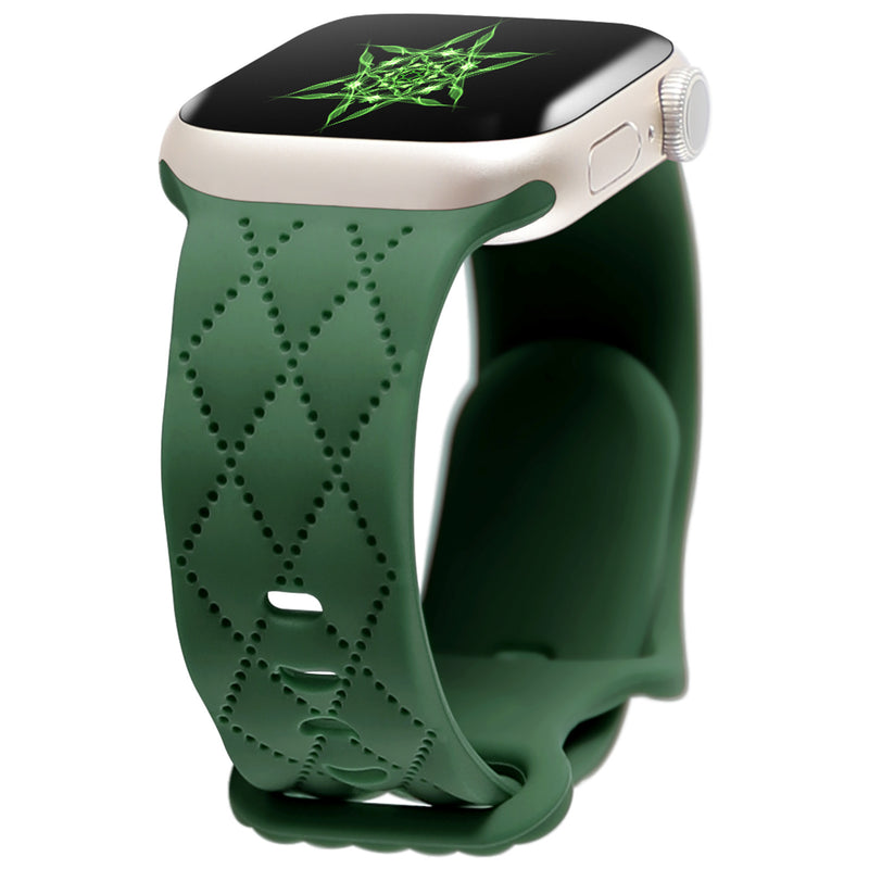 For Watch S9 Texture IwatchS8ULTRAL Silicone Butterfly Buckle Strap