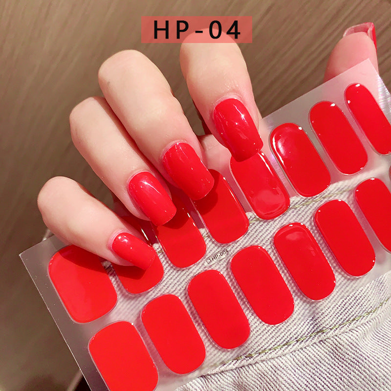 Autocolantes de beleza para unhas, semi-curados, de segunda geração, impermeáveis e duradouros