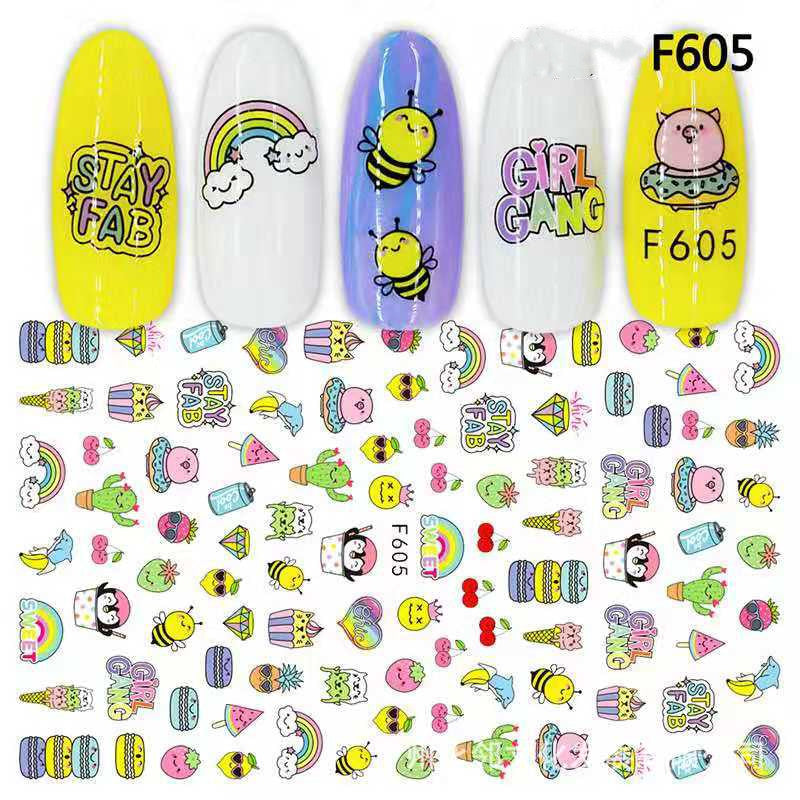 Japanische 3D 5D geprägte Nagelsticker