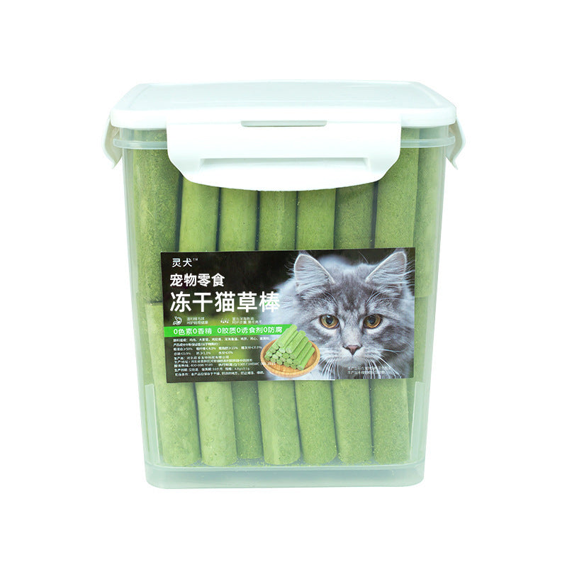 Stick de Frango com Erva-Gateira Liofilizado, Removedor de Bolas de Pelo e Stick de Mastigação para Gatos