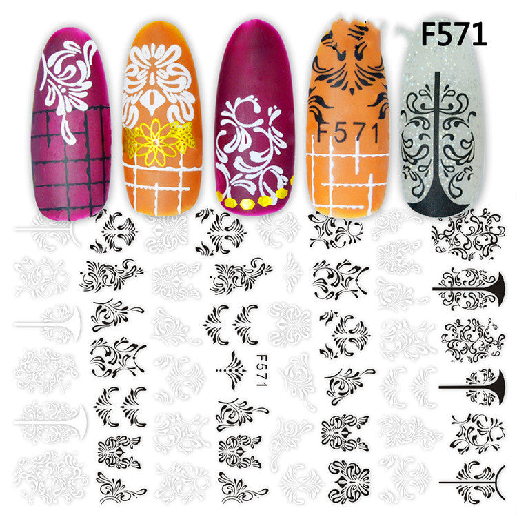Japanische 3D 5D geprägte Nagelsticker