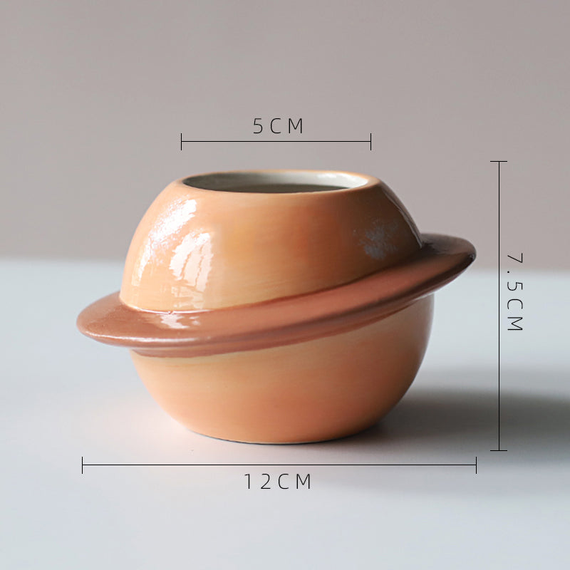 Creative Planet Shape Ceramic Flower Pot
