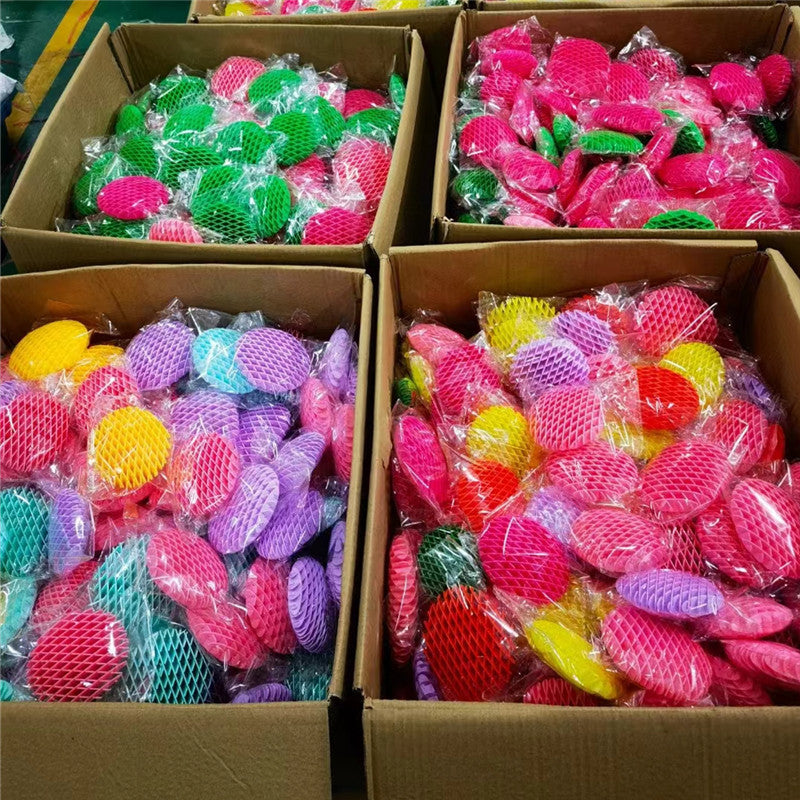 Brinquedo Sensorial de Mola de Plástico em Forma de Minhoca Colorida e Flexível para Alívio de Stress
