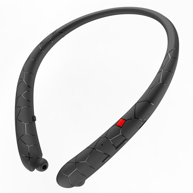 Auscultadores Bluetooth Sem Fios com Fita de Pescoço, Fio Retrátil, Chamadas Mãos-Livres e Som Estéreo para Desporto