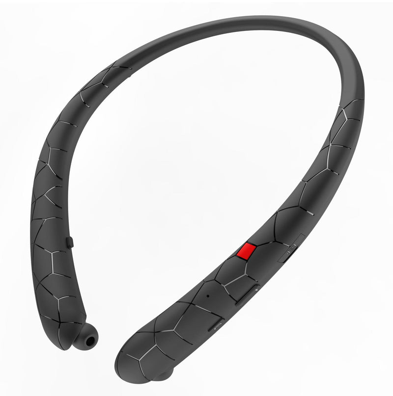 Auscultadores Bluetooth Sem Fios com Fita de Pescoço, Fio Retrátil, Chamadas Mãos-Livres e Som Estéreo para Desporto