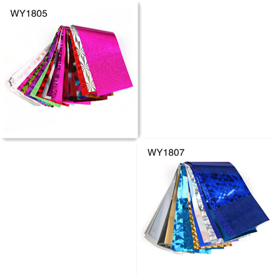 16 Stk. 20x4 cm Mix Nail Art Transferfolien-Aufkleber