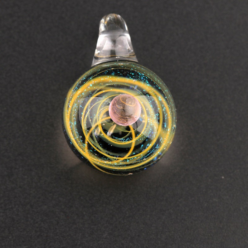 Starry Sky Glass Ball Universe Starry Sky Colored Glaze Pendant Necklace Bracelet Colored Glaze Pendant