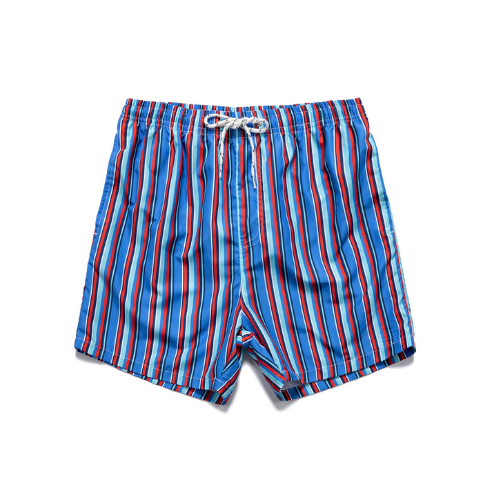 Basic Mass Men's Striped Digital Printed Shorts