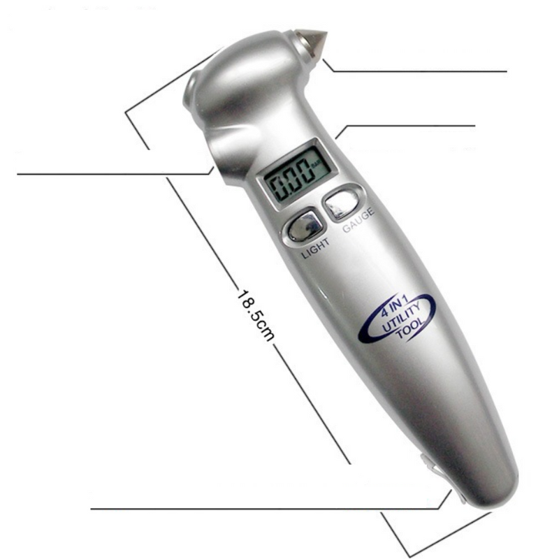 4-in-1 Reifendruckmesser