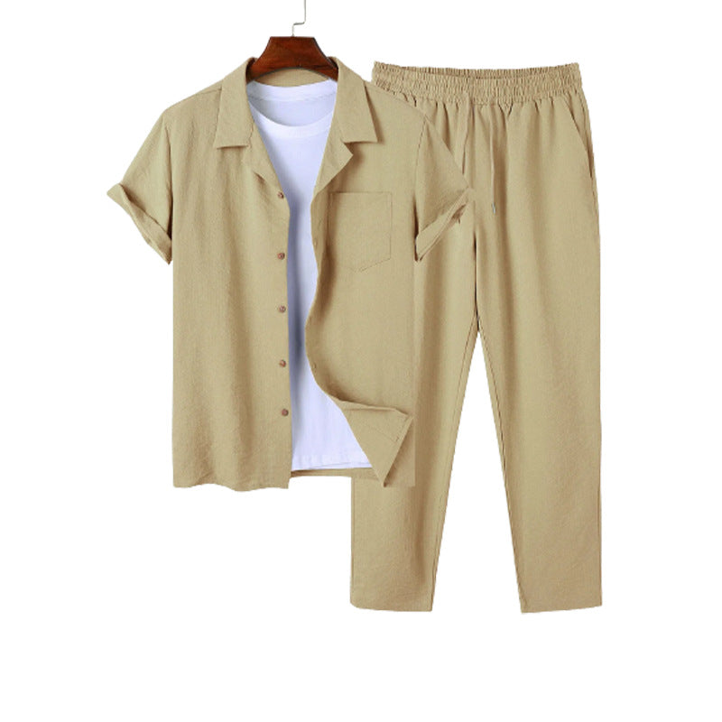Neues digitales Herren-Outfit aus Baumwoll-Leinen-Hemd