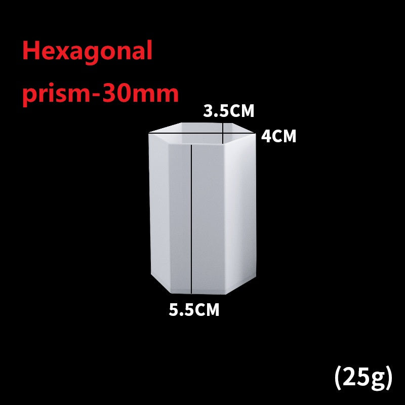 Crystal Epoxy Mirror Dry Flower Multi-Specification Cylindrical Hexagon