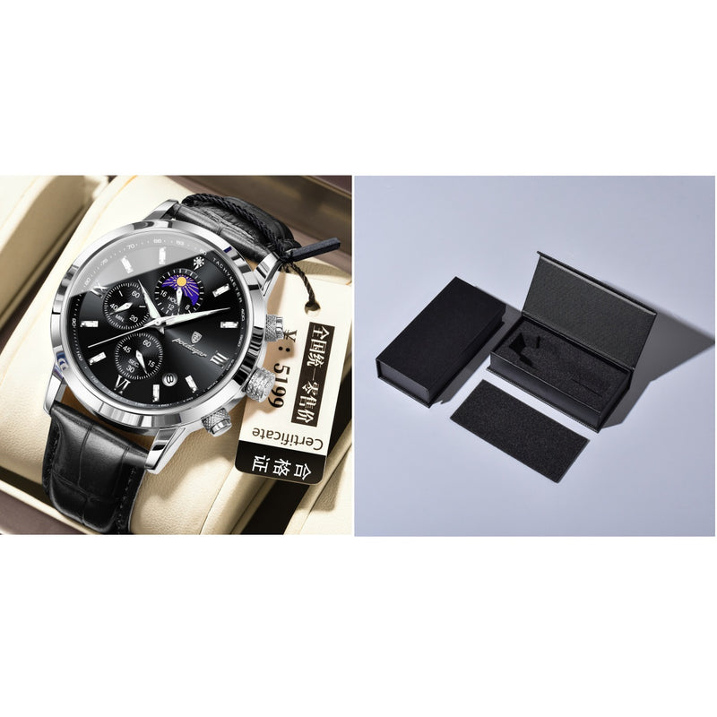 Men's Watch With Moon Phase And Multi-function Chronograph