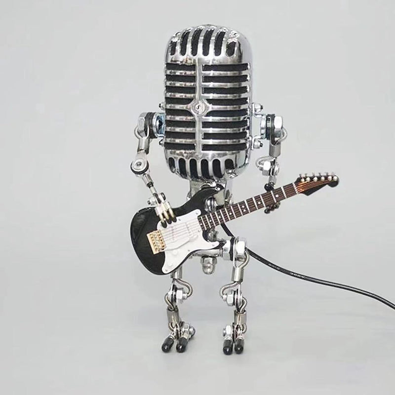 Metall-Mikrofon-Gitarre mit Licht Heimdekoration