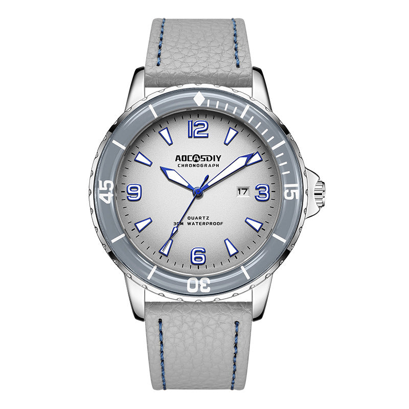 Sportliche, digitale Herrenarmbanduhr mit großem Zifferblatt, Kalender und wasserdichtem Quarzwerk
