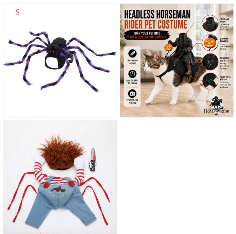 Halloween pet traje cão de estimação roupas engraçadas ajustável cão cosplay traje assustador traje festa reuniões