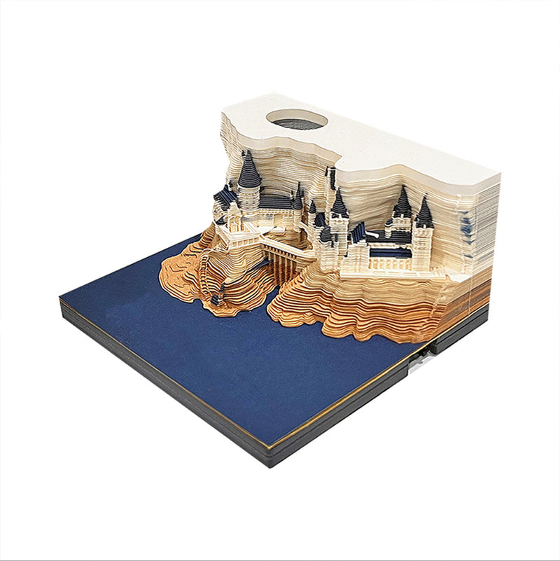 3D Sticky Note Paper Carving Creative Annual Meeting Tear-off Desktop Notepad Ornament