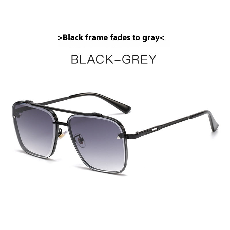 Modische, schlichte Doppelsteg-Sonnenbrille