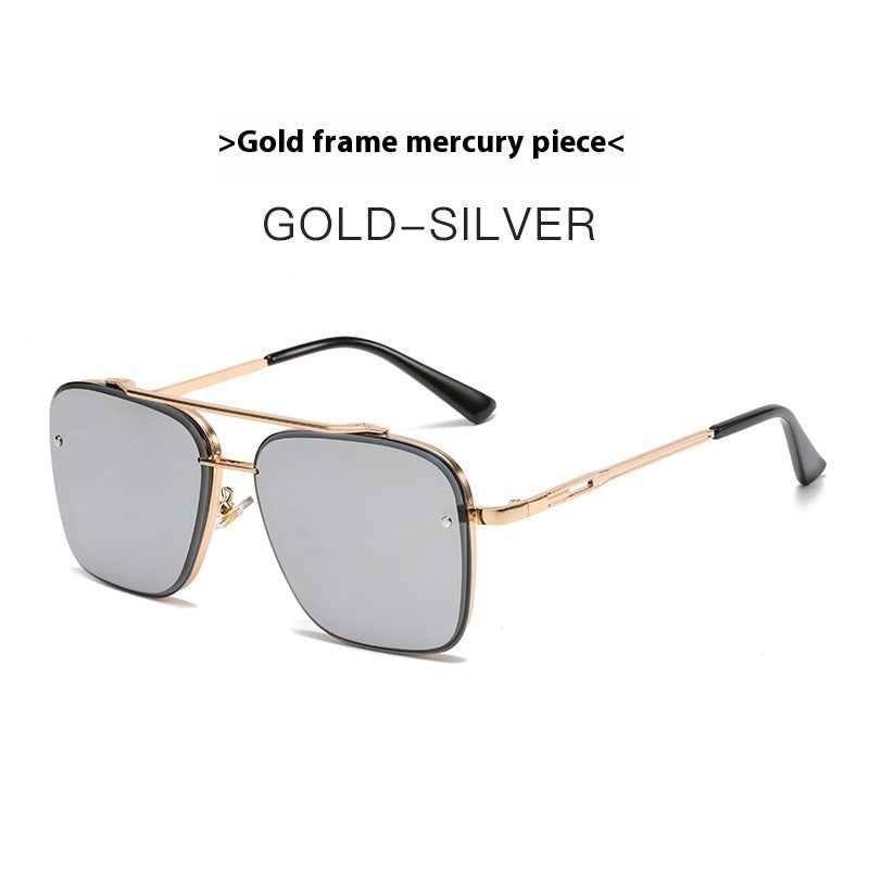 Modische, schlichte Doppelsteg-Sonnenbrille