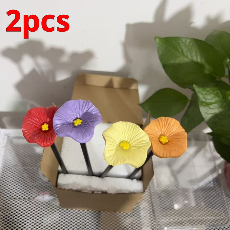 New Handmade Metal Flower Garden Stake Outdoor Bee And Bird Water Feeder