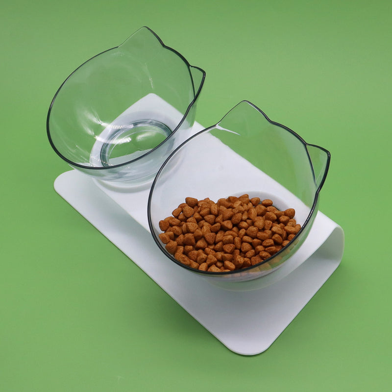Tigela para gatinhos, suporte cervical para animais de estimação, bacia de alimentação para alimentos
