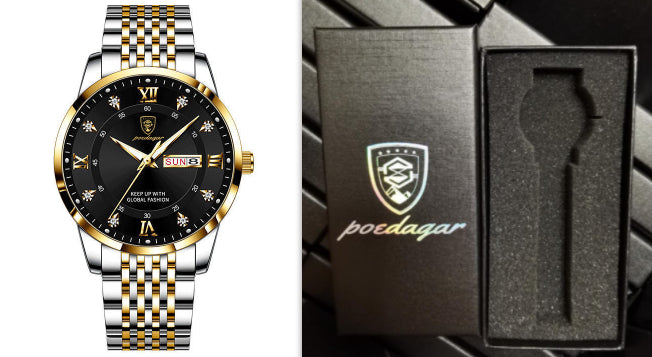 Nouveau Montre pour hommes étanche calendrier lumineux