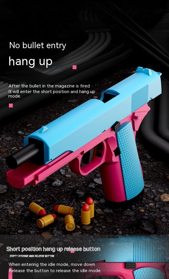 Children's Plastic Automatic Throwing Shell Toy Gun