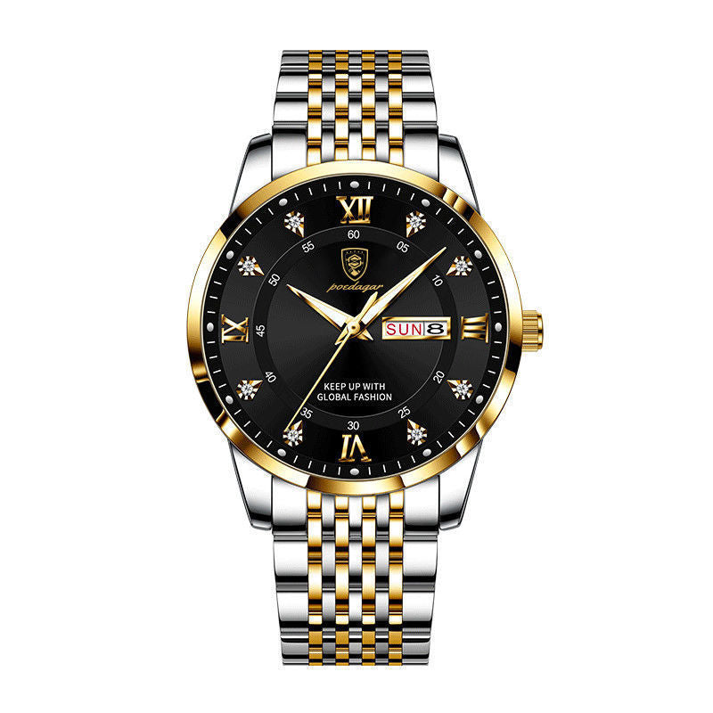 Nouveau Montre pour hommes étanche calendrier lumineux