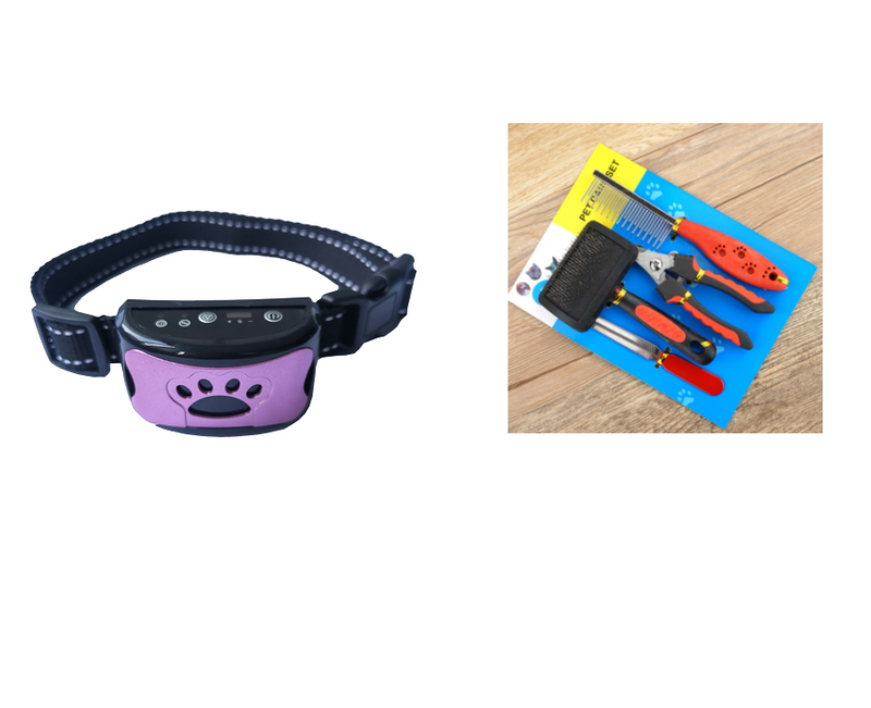 Hundetraining Halsband Wasserdicht Elektrisch Haustier Fernbedienung Wiederaufladbarer Hunde Trainer Bell Stopp Gerät Mit Schock Vibration Ton